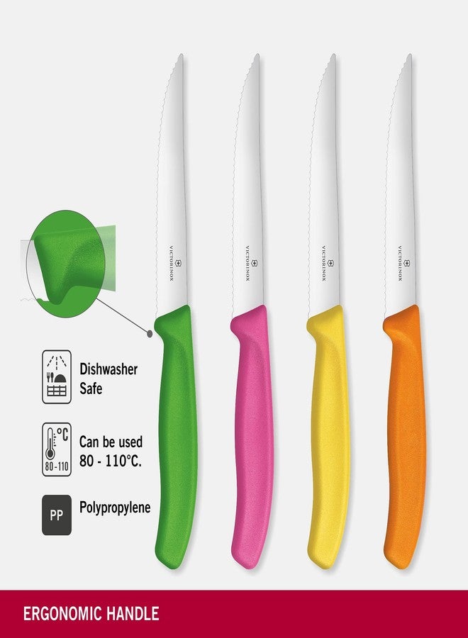 فيكترونوكس فيكتورينوكس، سويسرية كلاسيكية، طقم من 4 سكاكين بيتزا ومائدة مع حافظة، متعددة الألوان، صناعة سويسرية - Image 5